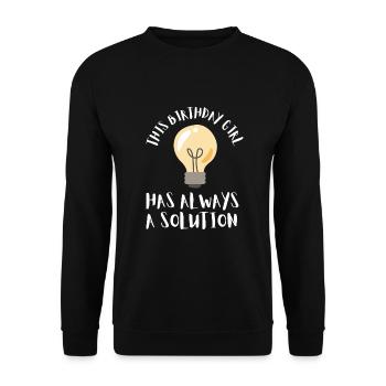 10 ans Science Anniversaire Kid 9 - Sweat-shirt Unisexe - noir - Devant - Alina (178cm) & Michal (187cm)