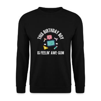 10 Years Old Science Birthday Kid 9 - Unisex Pullover - Schwarz - Vorne - Alina (178cm) & Michal (187cm)
