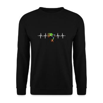 Agalychnis Callidryas Red Eyed Tree Frog - Unisex Pullover - Schwarz - Vorne - Alina (178cm) & Michal (187cm)