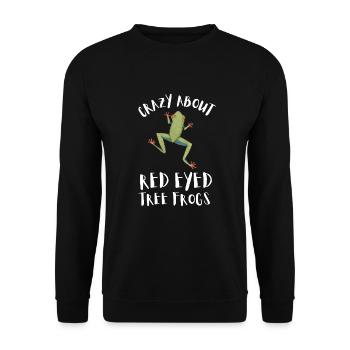 Agalychnis Callidryas Red Eyed Tree Frog - Unisex Pullover - Schwarz - Vorne - Alina (178cm) & Michal (187cm)