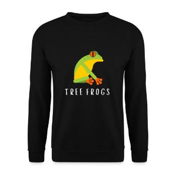 Agalychnis Callidryas Red Eyed Tree Frog - Unisex Pullover - Schwarz - Vorne - Alina (178cm) & Michal (187cm)