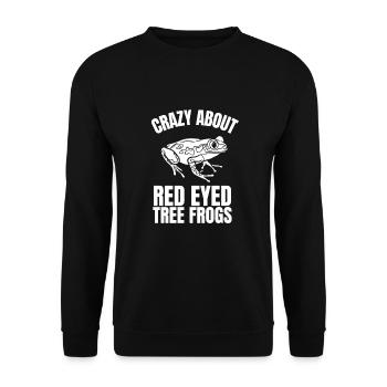 Agalychnis Callidryas Red Eyed Tree Frog - Unisex Pullover - Schwarz - Vorne - Alina (178cm) & Michal (187cm)