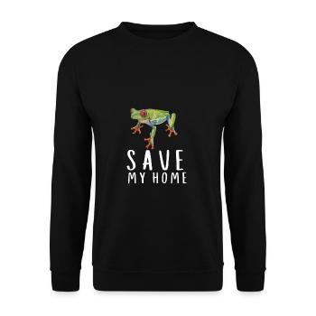 Agalychnis Callidryas Red Eyed Tree Frog - Unisex Pullover - Schwarz - Vorne - Alina (178cm) & Michal (187cm)