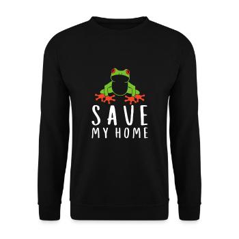 Agalychnis Callidryas Red Eyed Tree Frog - Unisex Pullover - Schwarz - Vorne - Alina (178cm) & Michal (187cm)