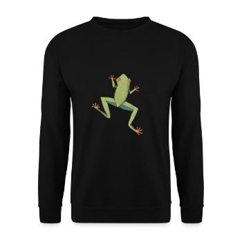 Agalychnis Callidryas Red Eyed Tree Frog - Unisex Pullover - Schwarz - Vorne - Alina (178cm) & Michal (187cm)