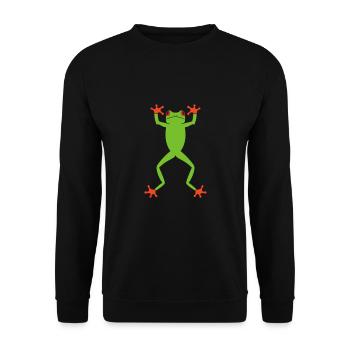 Agalychnis Callidryas Red Eyed Tree Frog - Unisex Pullover - Schwarz - Vorne - Alina (178cm) & Michal (187cm)