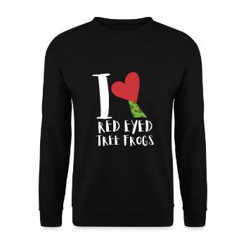 Agalychnis Callidryas Red Eyed Tree Frog - Unisex Pullover - Schwarz - Vorne - Alina (178cm) & Michal (187cm)