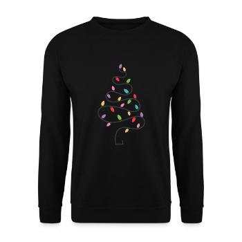 Christmas Light Decorator Exterior Illumination - Unisex Sweatshirt - black - Front - Alina (178cm) & Michal (187cm)