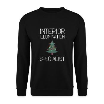 Christmas Light Decorator Exterior Illumination - Unisex Sweatshirt - black - Front - Alina (178cm) & Michal (187cm)