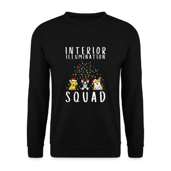 Christmas Light Decorator Exterior Illumination - Unisex Sweatshirt - black - Front - Alina (178cm) & Michal (187cm)