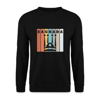 Bandera Independentista Catalana Estelada Negra - Unisex Pullover - Schwarz - Vorne - Alina (178cm) & Michal (187cm)