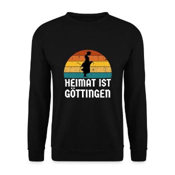Göttinger Basketball Uni Göttingen Souvenir - Unisex Pullover - Schwarz - Vorne - Alina (178cm) & Michal (187cm)