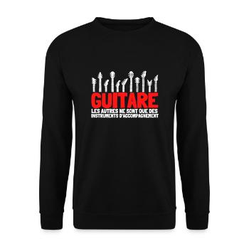 Guitare Orchestre Homme Femme Enfants Cadeau - Unisex Pullover - Schwarz - Vorne - Alina (178cm) & Michal (187cm)
