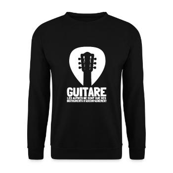 Guitare Orchestre Homme Femme Enfants Cadeau - Unisex Pullover - Schwarz - Vorne - Alina (178cm) & Michal (187cm)