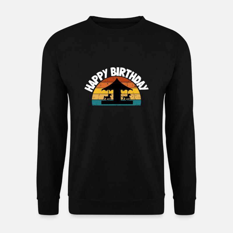 Carnival Party Birthday Girl Cumpleaños Carousel - Unisex Pullover - Schwarz