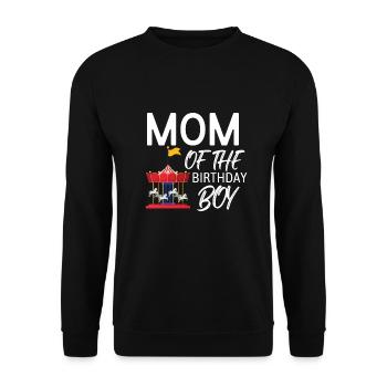 Carnival Party Birthday Girl Cumpleaños Carousel - Unisex Pullover - Schwarz - Vorne - Alina (178cm) & Michal (187cm)