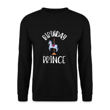 Carnival Party Birthday Girl Cumpleaños Carousel - Unisex Pullover - Schwarz - Vorne - Alina (178cm) & Michal (187cm)