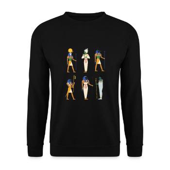 Hieroglyphics Egyptologist, Ancient Egyptian - Unisex Sweatshirt - black - Front - Alina (178cm) & Michal (187cm)