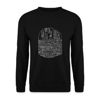 Hieroglyphics Egyptologist, Ancient Egyptian - Unisex Sweatshirt - black - Front - Alina (178cm) & Michal (187cm)