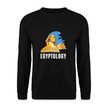 Hiéroglyphes égyptologue, Égypte ancienne - Sweat-shirt Unisexe - noir - Devant - Alina (178cm) & Michal (187cm)
