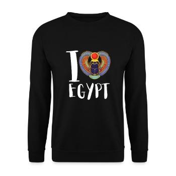 Hieroglyphics Egyptologist, Ancient Egyptian - Unisex Pullover - Schwarz - Vorne - Alina (178cm) & Michal (187cm)