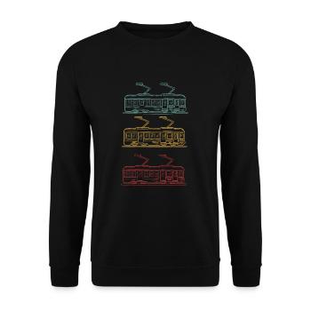 Aerial Tram Tramway Cable Car Cableway Gondola - Unisex Sweatshirt - black - Front - Alina (178cm) & Michal (187cm)