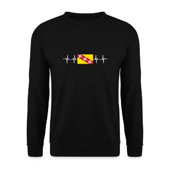 France Lorraine - Unisex Sweatshirt - black - Front - Alina (178cm) & Michal (187cm)