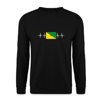 France French Guiana - Unisex Sweatshirt - black - Front - Alina (178cm) & Michal (187cm)