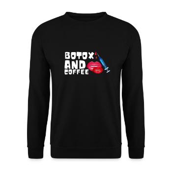 Botox Plastic Surgery And Aesthetic Nurse Injector - Unisex Sweatshirt - black - Front - Alina (178cm) & Michal (187cm)