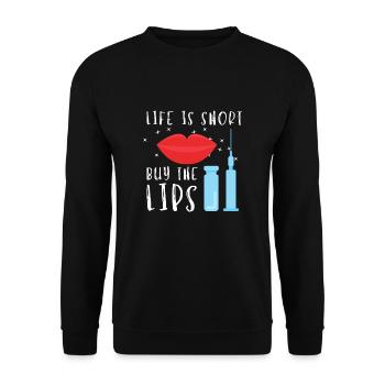 Botox Plastic Surgery And Aesthetic Nurse Injector - Unisex Sweatshirt - black - Front - Alina (178cm) & Michal (187cm)