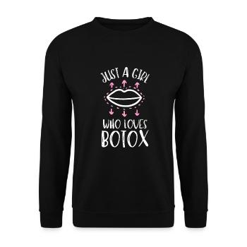 Botox Plastic Surgery And Aesthetic Nurse Injector - Unisex Sweatshirt - black - Front - Alina (178cm) & Michal (187cm)
