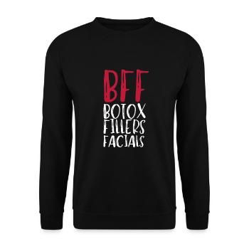 Botox Plastic Surgery And Aesthetic Nurse Injector - Unisex Sweatshirt - black - Front - Alina (178cm) & Michal (187cm)
