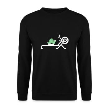 Erg Ergometer And Rowing Exercise Machine Rowing - Unisex Sweatshirt - black - Front - Alina (178cm) & Michal (187cm)