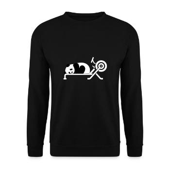 Erg Ergometer And Rowing Exercise Machine Rowing - Unisex Sweatshirt - black - Front - Alina (178cm) & Michal (187cm)