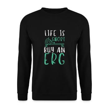 Erg Ergometer And Rowing Exercise Machine Rowing - Unisex Sweatshirt - black - Front - Alina (178cm) & Michal (187cm)