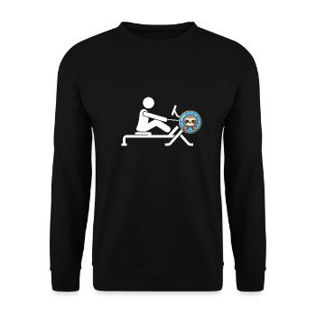 Erg Ergometer And Rowing Exercise Machine Rowing - Unisex Sweatshirt - black - Front - Alina (178cm) & Michal (187cm)