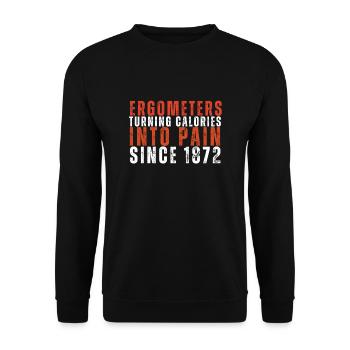 Erg Ergometer And Rowing Exercise Machine Rowing - Unisex Sweatshirt - black - Front - Alina (178cm) & Michal (187cm)