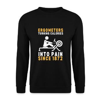 Erg Ergometer And Rowing Exercise Machine Rowing - Unisex Sweatshirt - black - Front - Alina (178cm) & Michal (187cm)