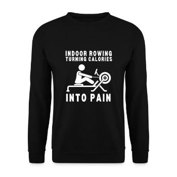 Erg Ergometer And Rowing Exercise Machine Rowing - Unisex Sweatshirt - black - Front - Alina (178cm) & Michal (187cm)