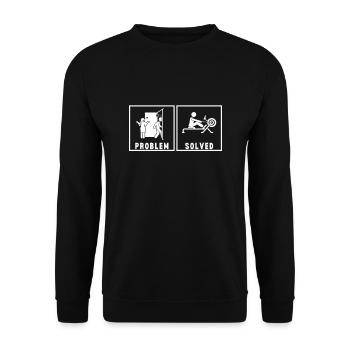 Erg Ergometer And Rowing Exercise Machine Rowing - Unisex Sweatshirt - black - Front - Alina (178cm) & Michal (187cm)