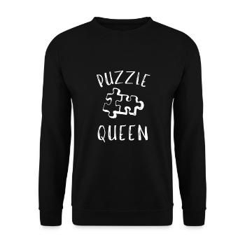 Puzzle Queen - Je passe devant mon heure de coucher - Sweat-shirt Unisexe - noir - Devant - Alina (178cm) & Michal (187cm)