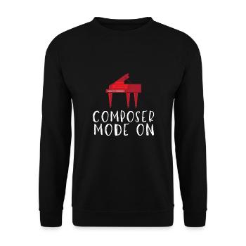 Licence de synchronisation Musique Baby Grand Piano - Sweat-shirt Unisexe - noir - Devant - Alina (178cm) & Michal (187cm)
