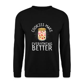 Scout Bakery Scouting Marchand de biscuits - Sweat-shirt Unisexe - noir - Devant - Alina (178cm) & Michal (187cm)