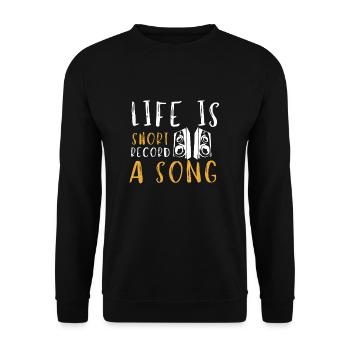 Sync Licensing Music Producer - Unisex Pullover - Schwarz - Vorne - Alina (178cm) & Michal (187cm)