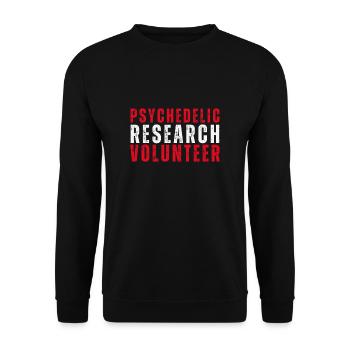 Psychedelic Research Volunteer - Unisex Pullover - Schwarz - Vorne - Alina (178cm) & Michal (187cm)