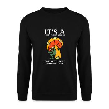 Psychedelic Research Volunteer - Unisex Pullover - Schwarz - Vorne - Alina (178cm) & Michal (187cm)