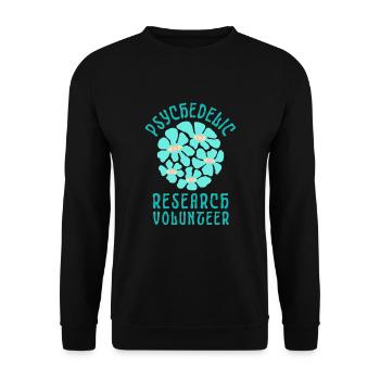 Psychedelic Research Volunteer - Unisex Pullover - Schwarz - Vorne - Alina (178cm) & Michal (187cm)
