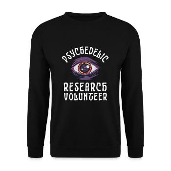 Psychedelic Research Volunteer - Unisex Pullover - Schwarz - Vorne - Alina (178cm) & Michal (187cm)