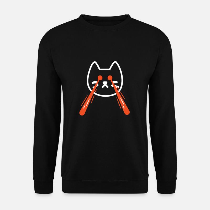Cat With Laser Eyes - Unisex Sweatshirt - black