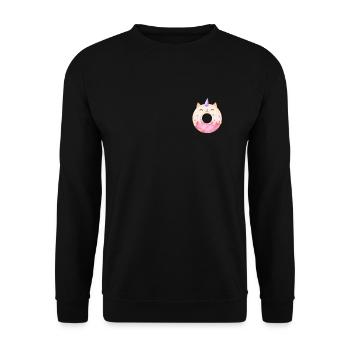 Cat Unicorn Donut - Unisex Sweatshirt - black - Front - Alina (178cm) & Michal (187cm)